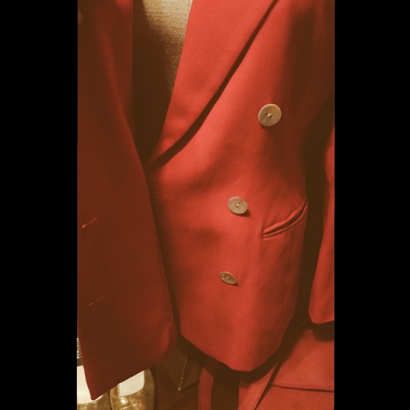 Vintage classic red blazer double breasted - Picture 4 of 7